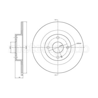 Jeu de 2 disques de frein arrière METELLI [23-1112]