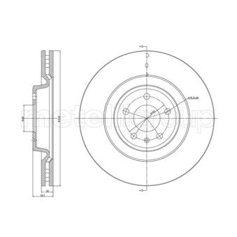 Jeu de 2 disques de frein avant METELLI OEM 4G0615301Q