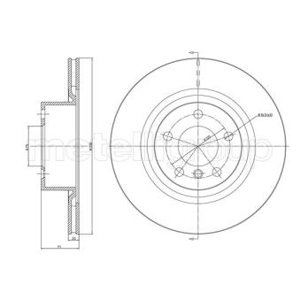 Jeu de 2 disques de frein arrière METELLI OEM 34206790362