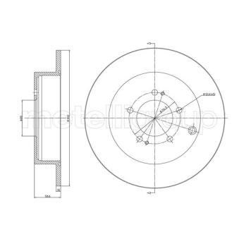 Jeu de 2 disques de frein arrière METELLI OEM 1611500480