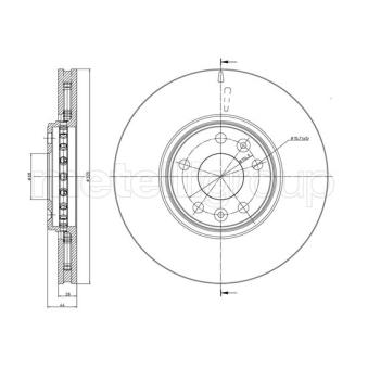 Jeu de 2 disques de frein avant METELLI OEM 402060003R