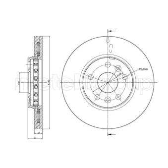 Jeu de 2 disques de frein avant METELLI OEM A4154200001