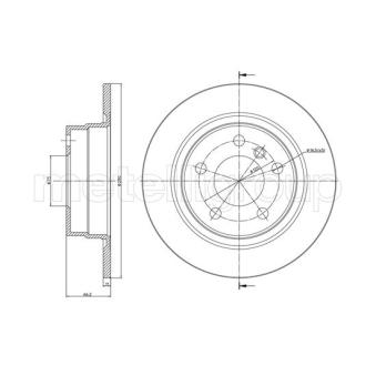 Jeu de 2 disques de frein arrière METELLI OEM 34216792225