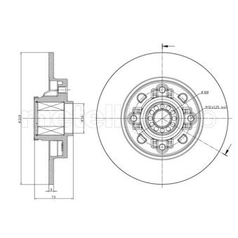 Jeu de 2 disques de frein arrière METELLI OEM 424965 Jeu de 2 disques de frein arrière METELLI OEM 424965