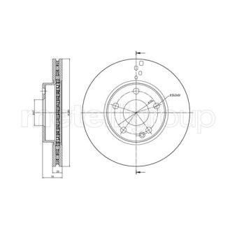 Jeu de 2 disques de frein avant METELLI OEM A2464211112