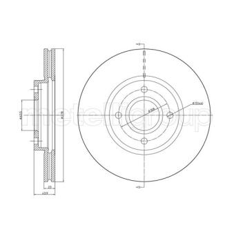 Jeu de 2 disques de frein avant METELLI 23-1490C pour MINI MINI 1.4 LPG - 90cv