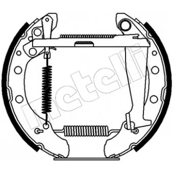 METELLI 51-0127 - Kit de freins arrière (prémontés)