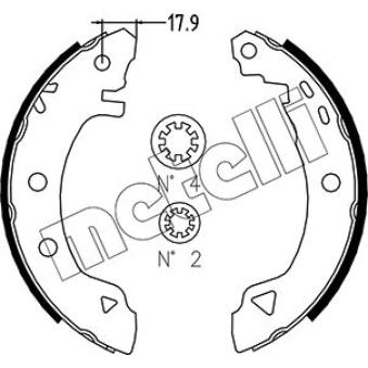 Jeu de mâchoires de frein METELLI OEM 60703319