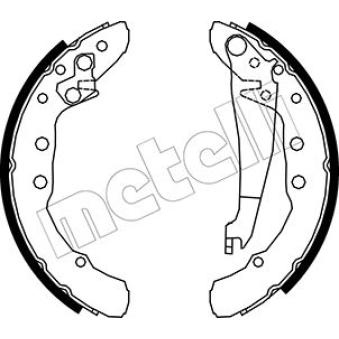 Jeu de mâchoires de frein METELLI 53-0009