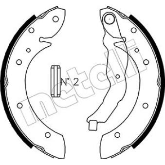 Jeu de mâchoires de frein METELLI OEM 34211160504