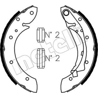 Jeu de mâchoires de frein METELLI 53-0023 pour OPEL CORSA 1.9 D - 68cv