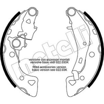 Jeu de mâchoires de frein METELLI [53-0024Y]