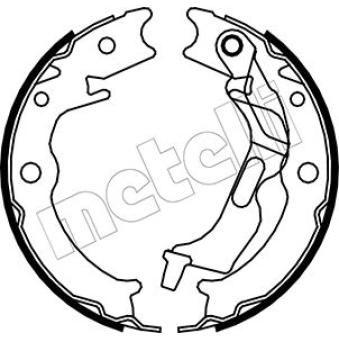 Jeu de mâchoires de frein, frein de stationnement METELLI OEM 96496764