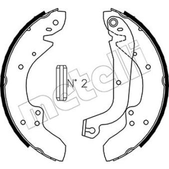 Jeu de mâchoires de frein METELLI 53-0062 pour MAZDA CX-9 2.0 E - 79cv