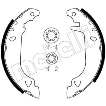 Jeu de mâchoires de frein METELLI [53-0066J]