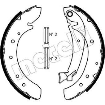 Jeu de mâchoires de frein METELLI OEM 9467549388