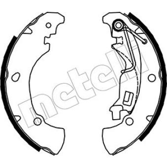 Jeu de mâchoires de frein METELLI 53-0084 pour AUDI A7 1.2 16V - 80cv