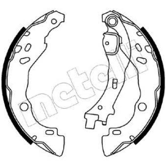 Jeu de mâchoires de frein METELLI 53-0085