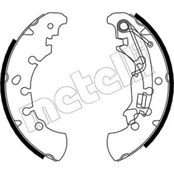 Jeu de mâchoires de frein METELLI 53-0091 pour AUDI A7 1.2 16V - 80cv
