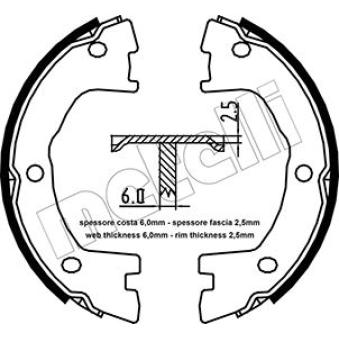 Jeu de mâchoires de frein, frein de stationnement METELLI OEM 2992568 Jeu de mâchoires de frein, frein de stationnement METELLI OEM 2992568