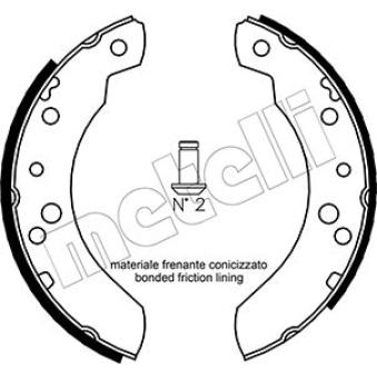 Jeu de mâchoires de frein METELLI OEM 30215026344