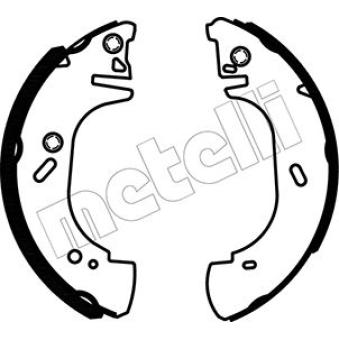 Jeu de mâchoires de frein METELLI 53-0123 pour FORD TRANSIT 2.5 DI - 69cv