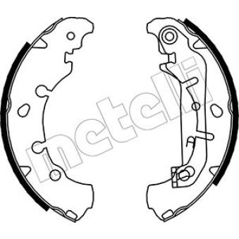 Jeu de mâchoires de frein METELLI 53-0136 pour FORD PUMA 1.6 16V - 103cv