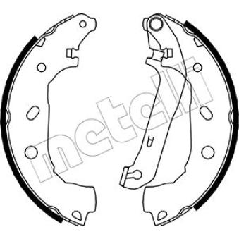Jeu de mâchoires de frein METELLI 53-0138 pour DACIA DUSTER 1.8 TDCi - 110cv