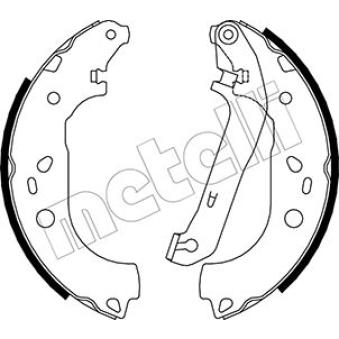 Jeu de mâchoires de frein METELLI 53-0142 pour FIAT BRAVA 2.0 TDCi - 133cv