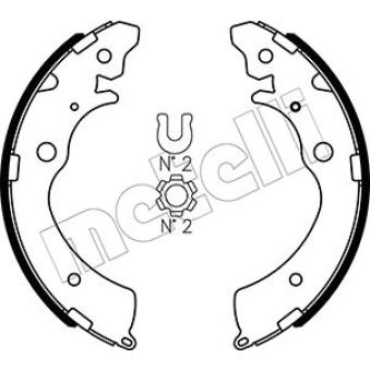 Jeu de mâchoires de frein METELLI OEM 43154SM4A02