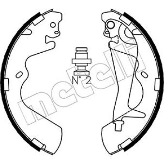 Jeu de mâchoires de frein METELLI [53-0173]