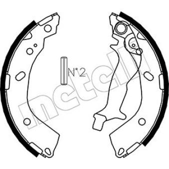 Jeu de mâchoires de frein METELLI OEM 583051CA00