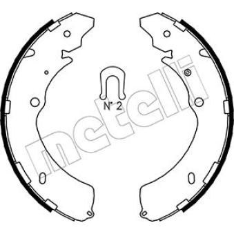 Jeu de mâchoires de frein METELLI 53-0193 pour ISUZU D-MAX 2.5 DiTD 4x4 - 101cv