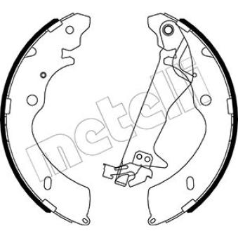 Jeu de mâchoires de frein METELLI 53-0194Y pour ISUZU D-MAX 2.5 DiTD 4x4 - 101cv