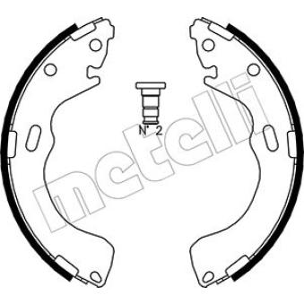 Jeu de mâchoires de frein METELLI 53-0216 pour KIA PRO CEED 2.0 TD - 110cv
