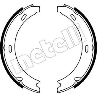 Jeu de mâchoires de frein, frein de stationnement METELLI 53-0233 pour BMW Série 3 E 220 D - 75cv