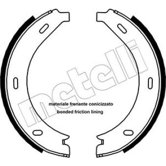 Jeu de mâchoires de frein, frein de stationnement METELLI OEM 6384200020