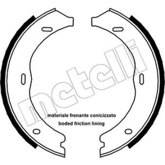 Jeu de mâchoires de frein, frein de stationnement METELLI [53-0248]