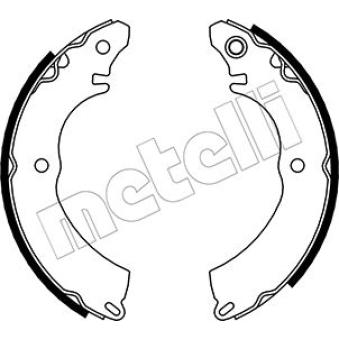 Jeu de mâchoires de frein METELLI 53-0263 pour MITSUBISHI LANCER 2.0 - 135cv