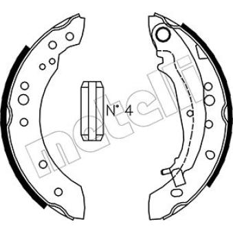 Jeu de mâchoires de frein METELLI 53-0266 pour SMART FORFOUR 1.3 - 95cv