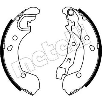 Jeu de mâchoires de frein METELLI OEM 7701208357 Jeu de mâchoires de frein METELLI OEM 7701208357