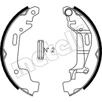 Jeu de mâchoires de frein METELLI OEM 4705128