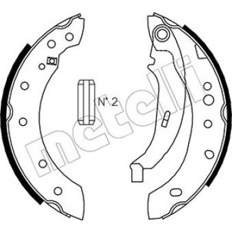 Jeu de mâchoires de frein METELLI OEM 4241L5