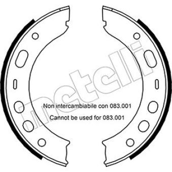 Jeu de mâchoires de frein, frein de stationnement METELLI [53-0337]