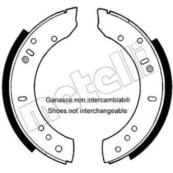 Jeu de mâchoires de frein METELLI OEM RTC3418