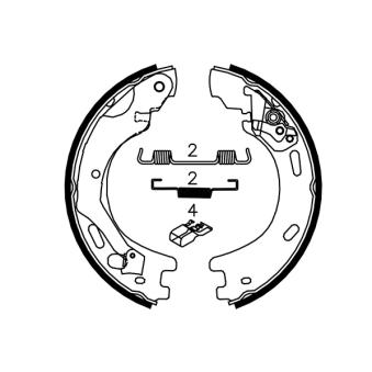 Jeu de mâchoires de frein, frein de stationnement METELLI OEM SFS500012