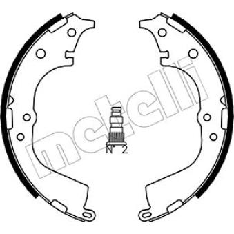 Jeu de mâchoires de frein METELLI OEM 0449526210