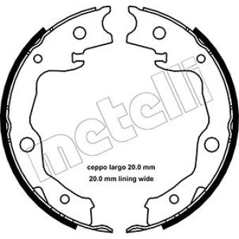 Jeu de mâchoires de frein, frein de stationnement METELLI OEM 4654042010 Jeu de mâchoires de frein, frein de stationnement METELLI OEM 4654042010