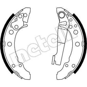 Jeu de mâchoires de frein METELLI 53-0465 pour VOLKSWAGEN PASSAT 1.6 - 75cv