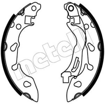 Jeu de mâchoires de frein METELLI 53-0488 pour FIAT PANDA 1.2 - 60cv